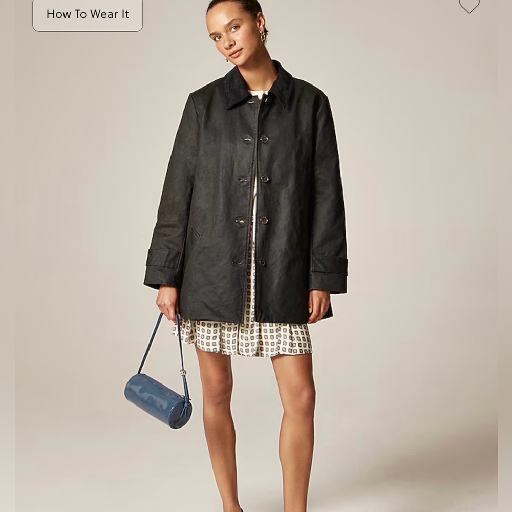 J‎ CREW SMALL Coated Barn Jacket $278